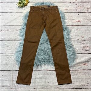 NWOT AG Adriano Goldschmied Camel Coated Prima Mid-Rise Cigarette Jeans
